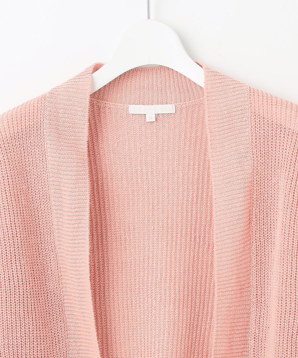 自由区 S 【WEB限定カラーあり・洗える】リネンミドルゲージニット カーディガン 