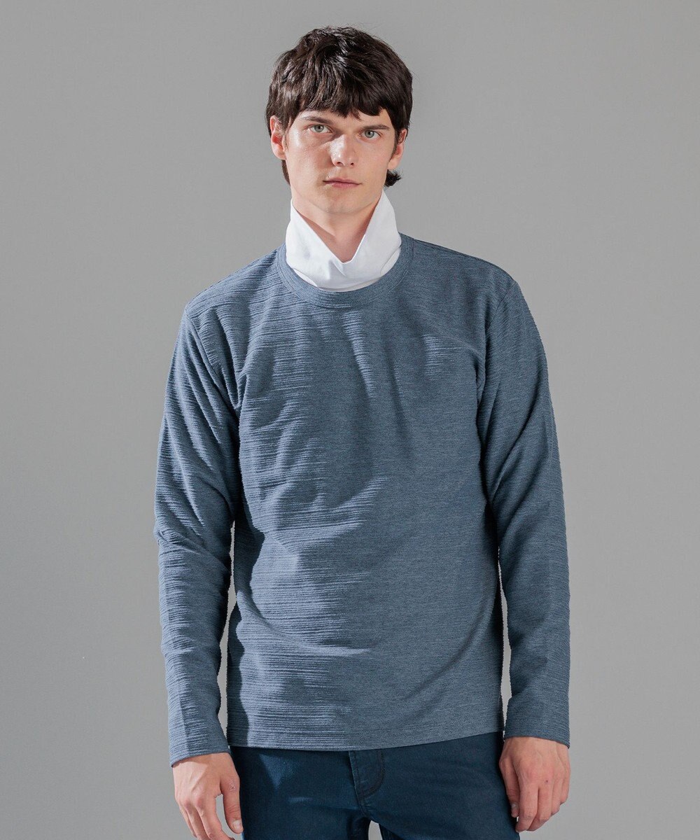 JOSEPH HOMME メランジリップル　クルーネックカットソー 