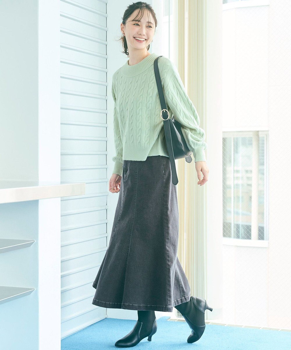 ANY SIS 【洗える】ケーブルAir ニット 