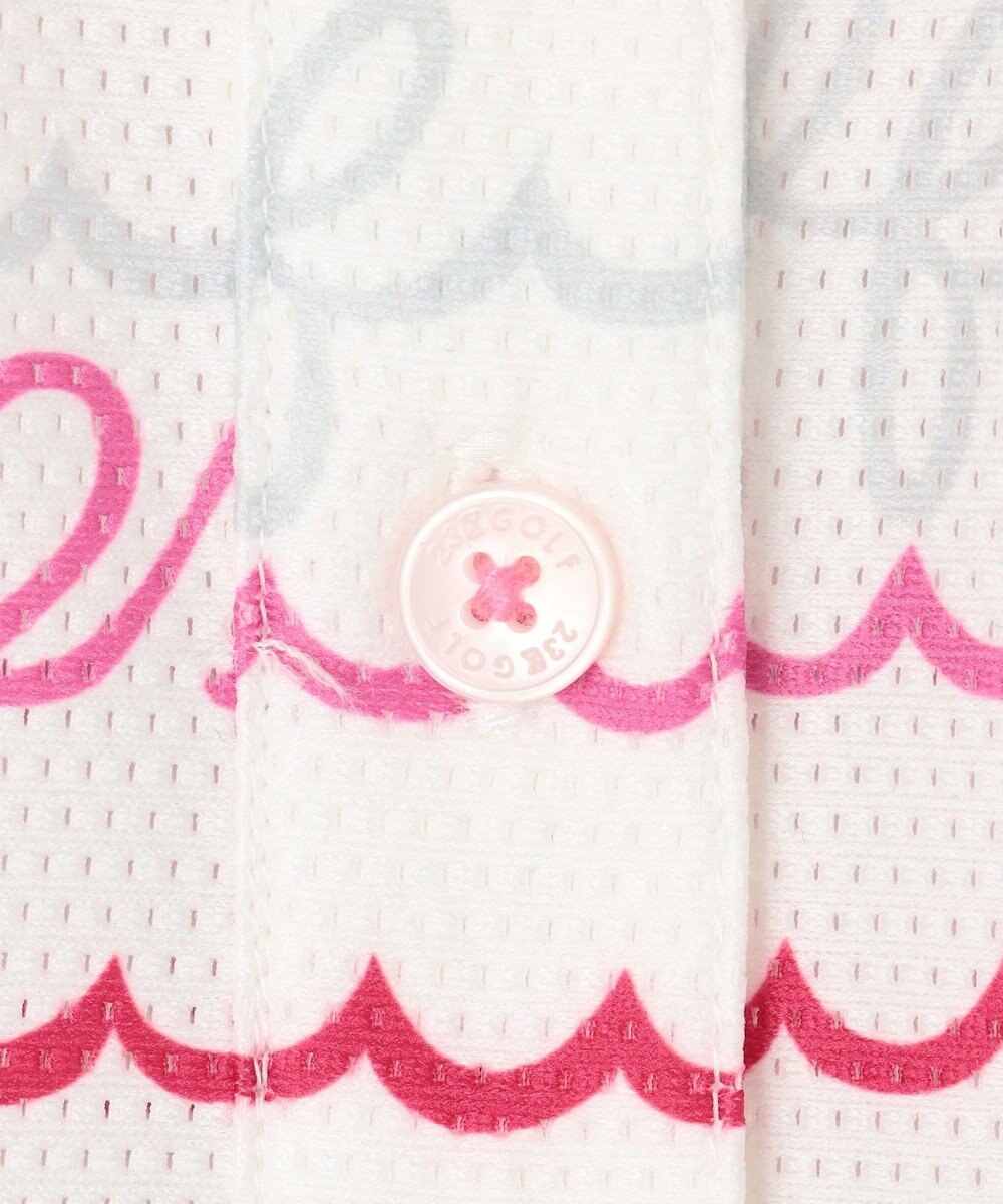 23区GOLF 【WOMEN】ウェーブロゴプリントノースリーブシャツ 