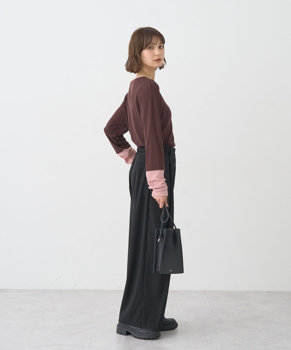 earth music&ecology レイヤードシアープルオーバー 