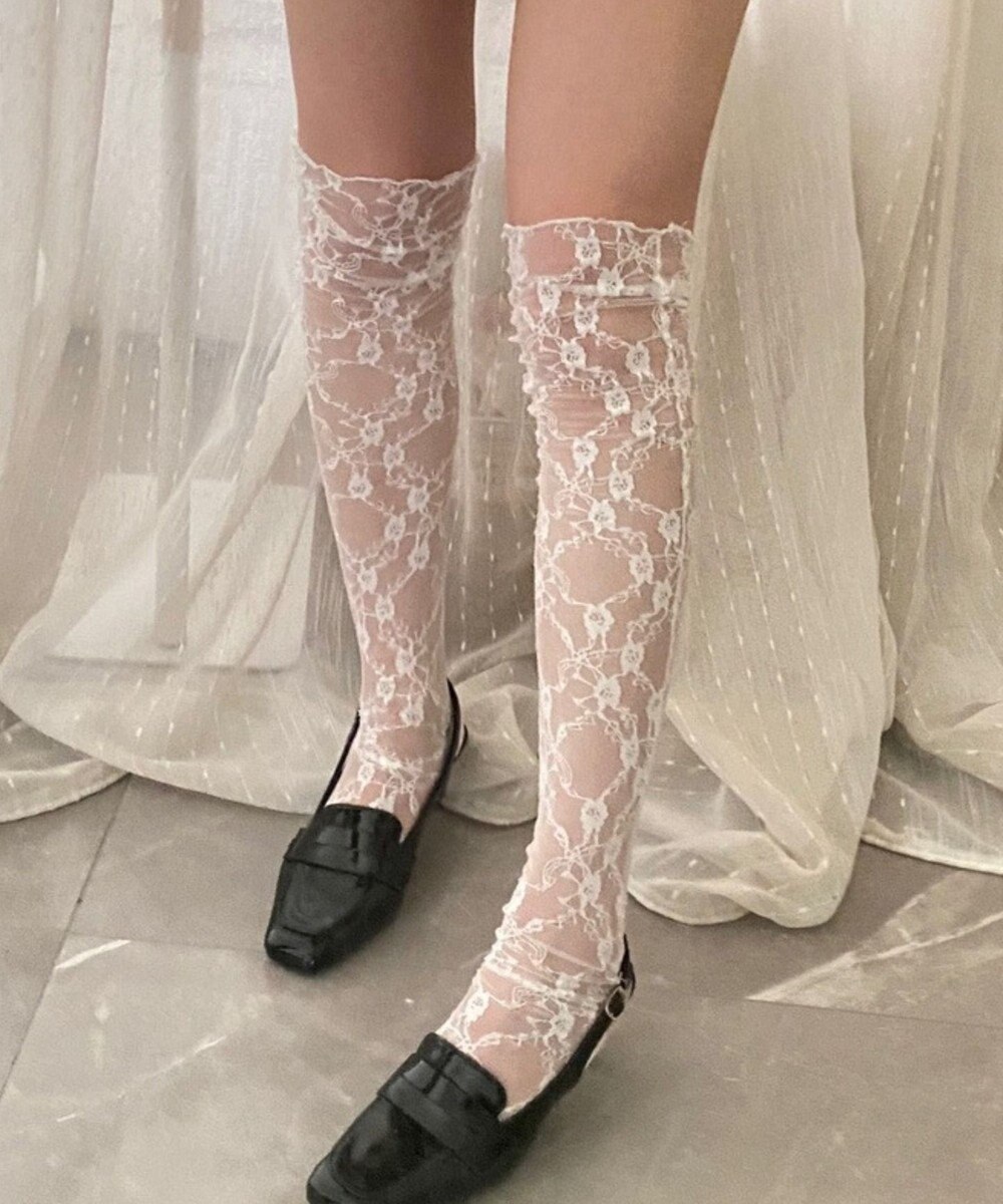 WEGO 総レースハイソックス 
