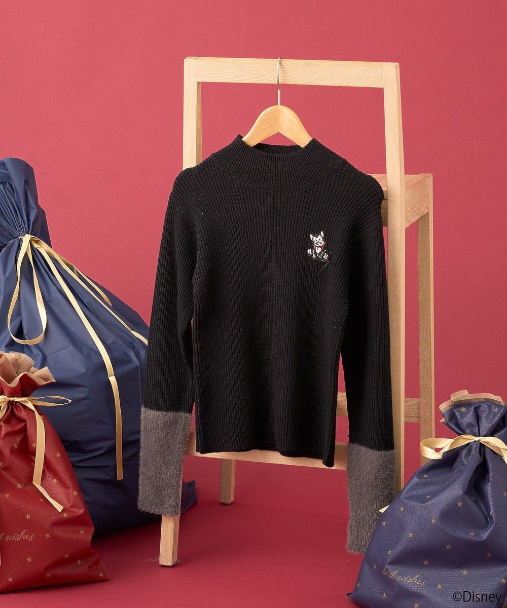 earth music&ecology Ｄｉｓｎｅｙ／フィガロ刺繍袖フェザーニット 