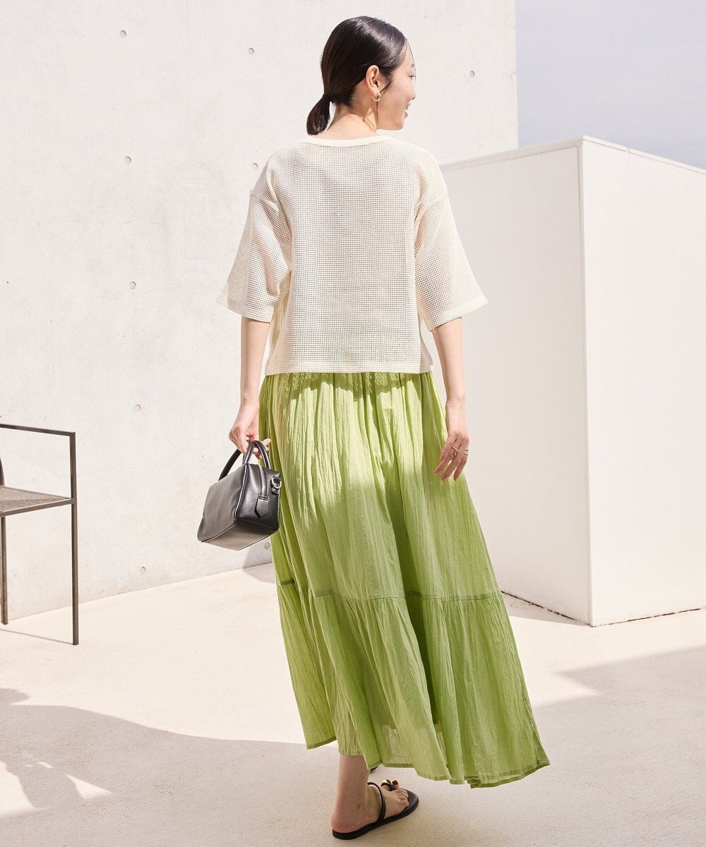 AMERICAN HOLIC ボイルクリンクルティアードスカート 