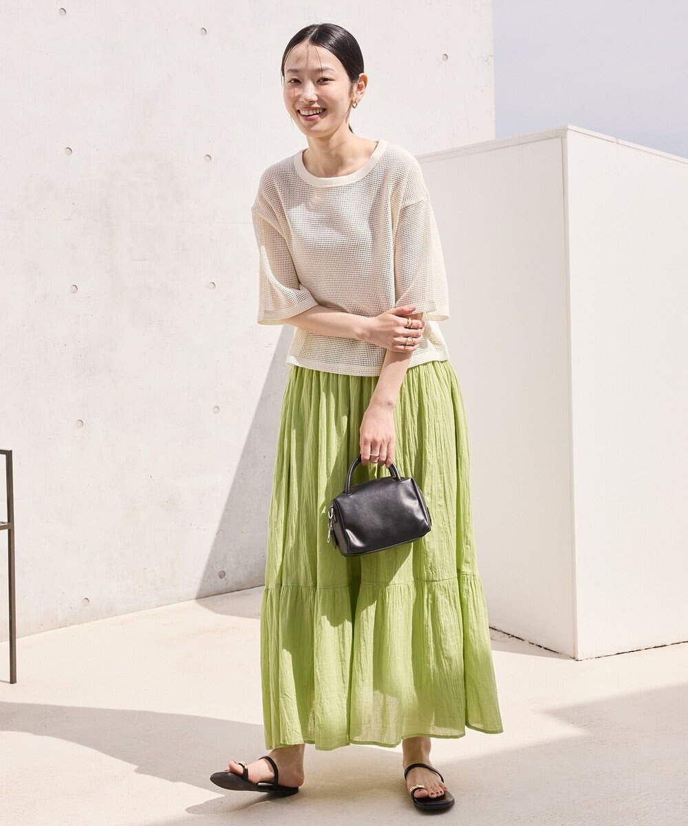 AMERICAN HOLIC ボイルクリンクルティアードスカート 