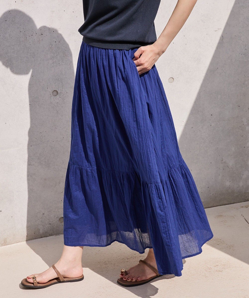 AMERICAN HOLIC ボイルクリンクルティアードスカート 