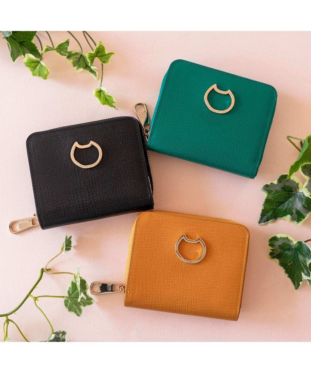 tsumori chisato CARRY ネコおこし ラウンドファスナー2つ折り財布 