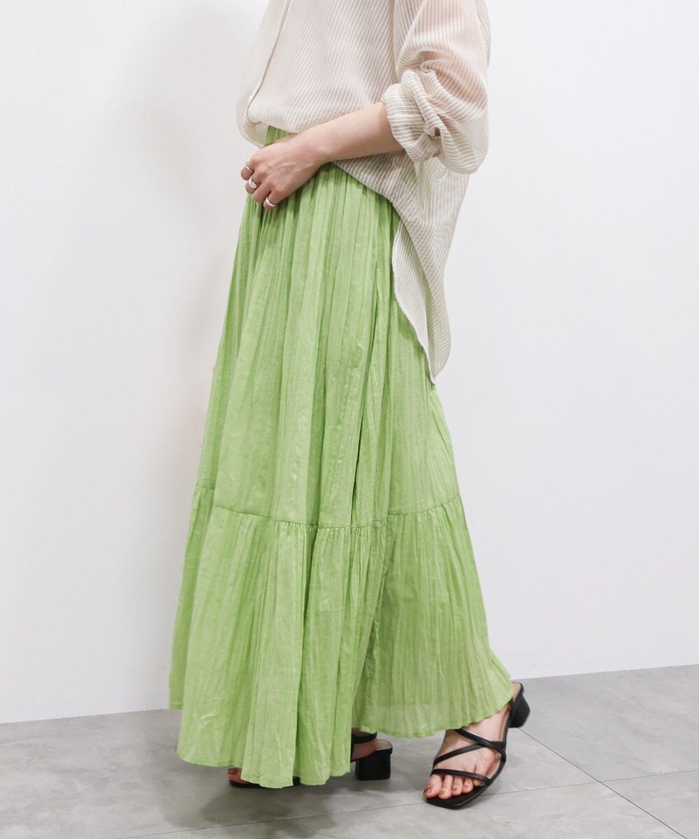 AMERICAN HOLIC ボイルクリンクルティアードスカート 