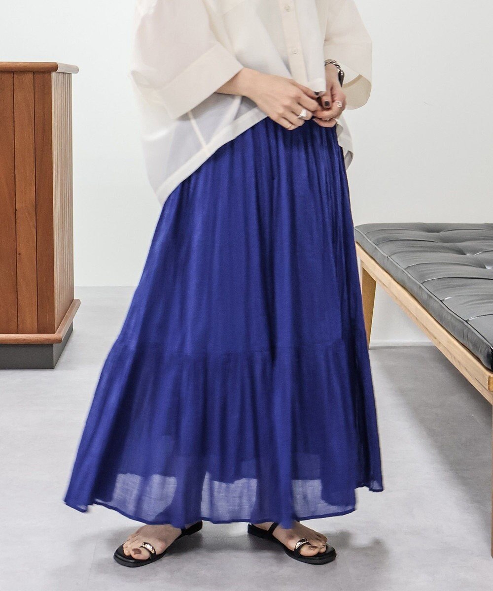 AMERICAN HOLIC ボイルクリンクルティアードスカート 