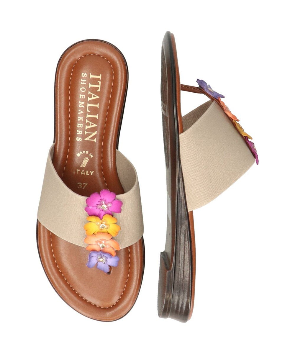 INTER-CHAUSSURES 【ITALIAN SHOEMAKERS】センターフラワートングサンダル 