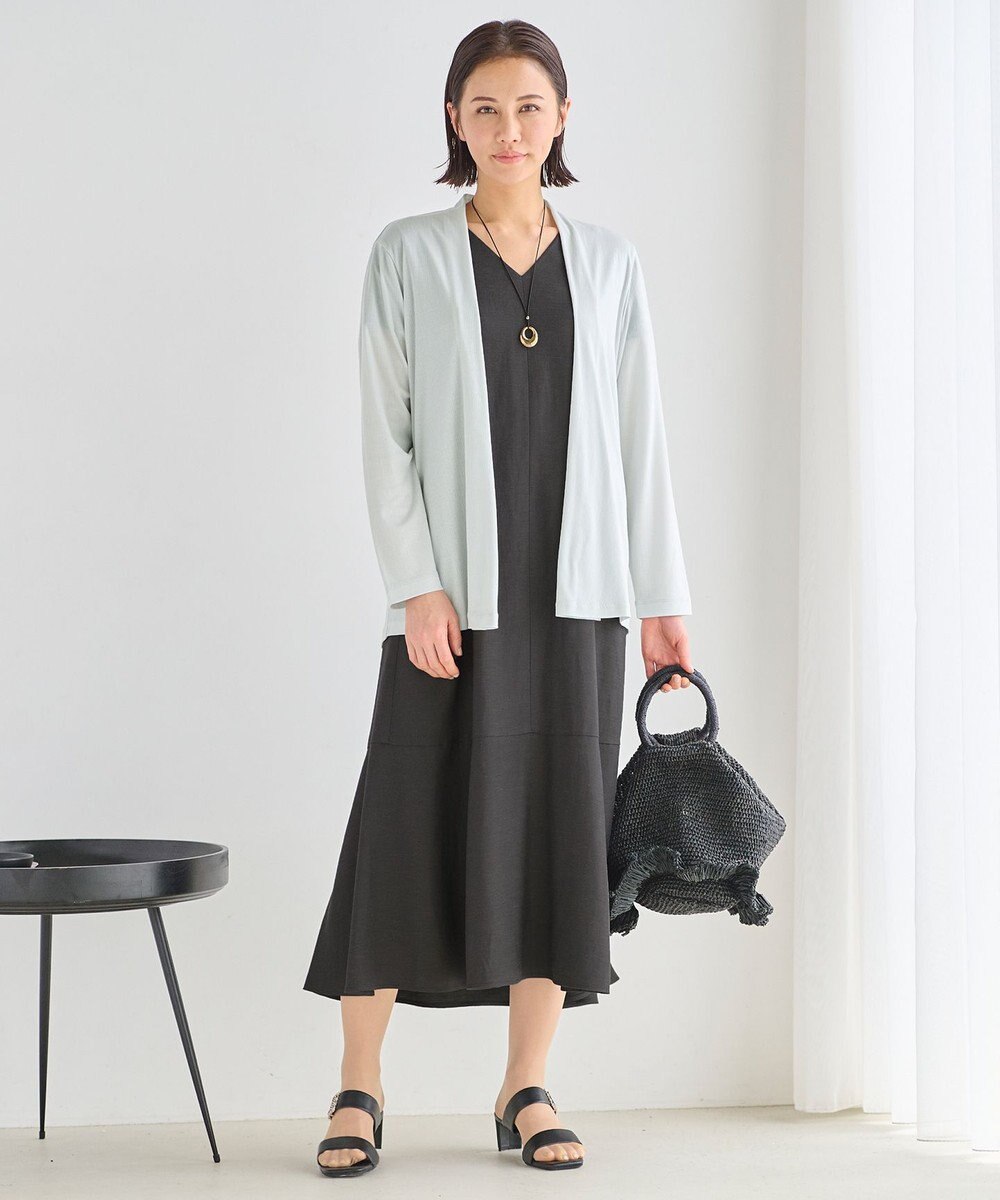 自由区 【好評につき新色追加・接触冷感・UVカット・洗える・XSサイズあり】ハンディカーディガン ミドル丈 