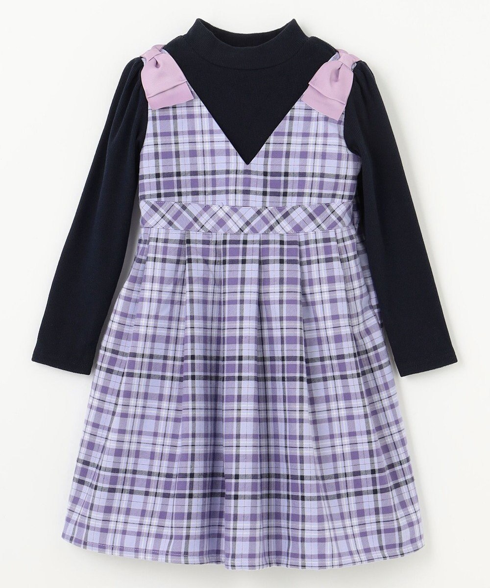 ANY KIDS ドッキングチェックワンピース 