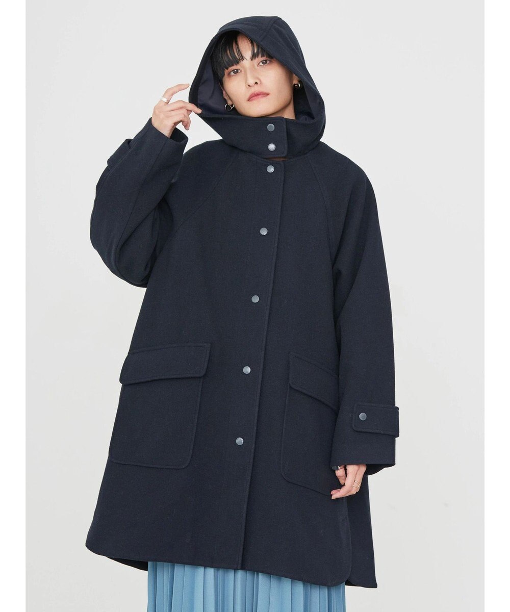 AMERICAN HOLIC 中空ＦＩＢＥＲ２ＷＡＹフード付きコート 