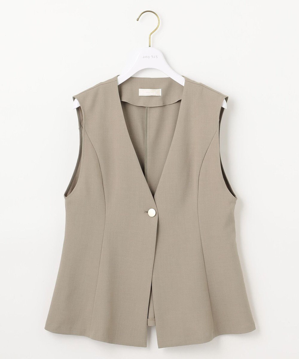 ANY SIS 【スタイリストコラボ】ジレ×ラメチュールスカート セットアップ 