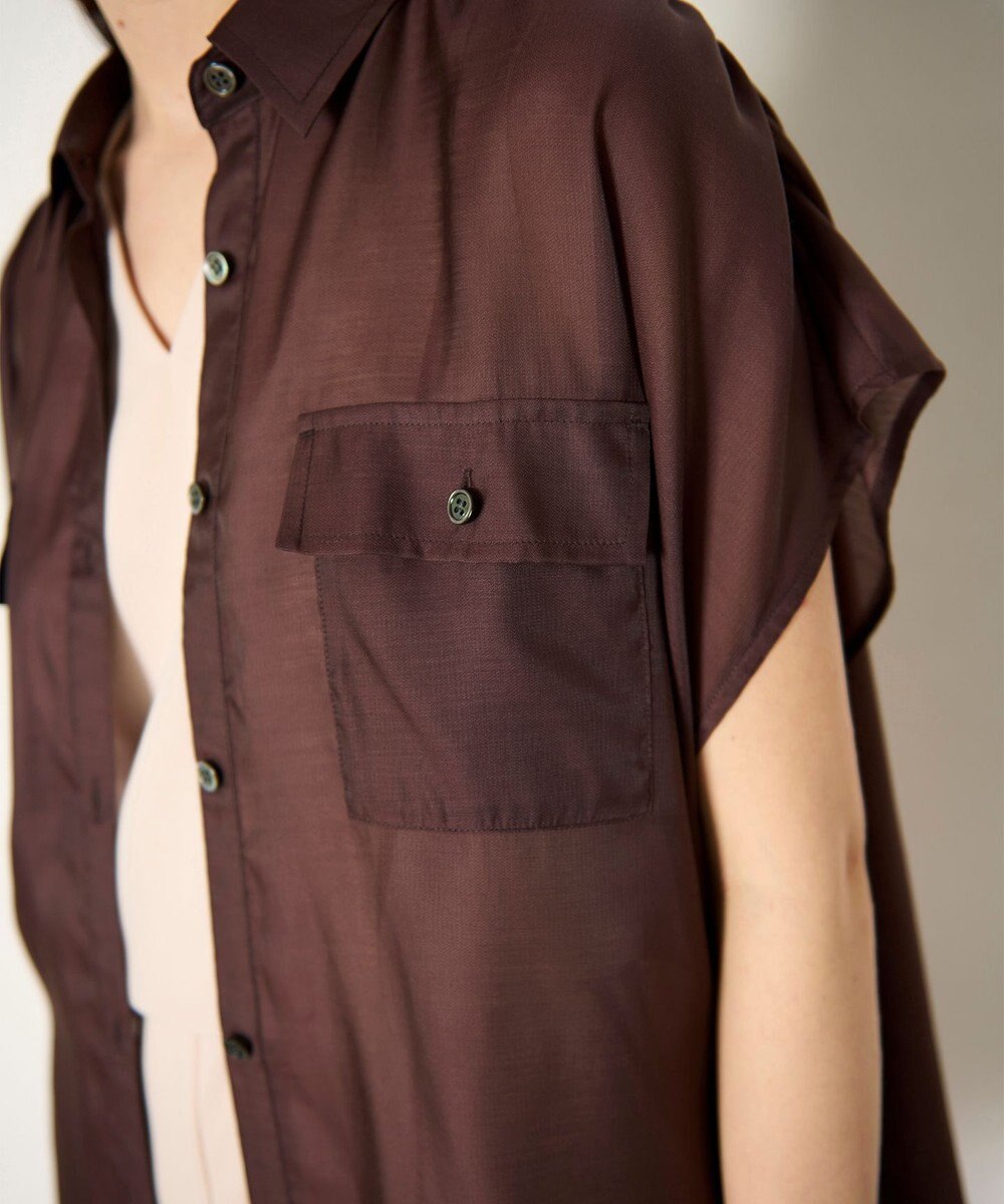 GRACE CONTINENTAL ギャザーシャツ 