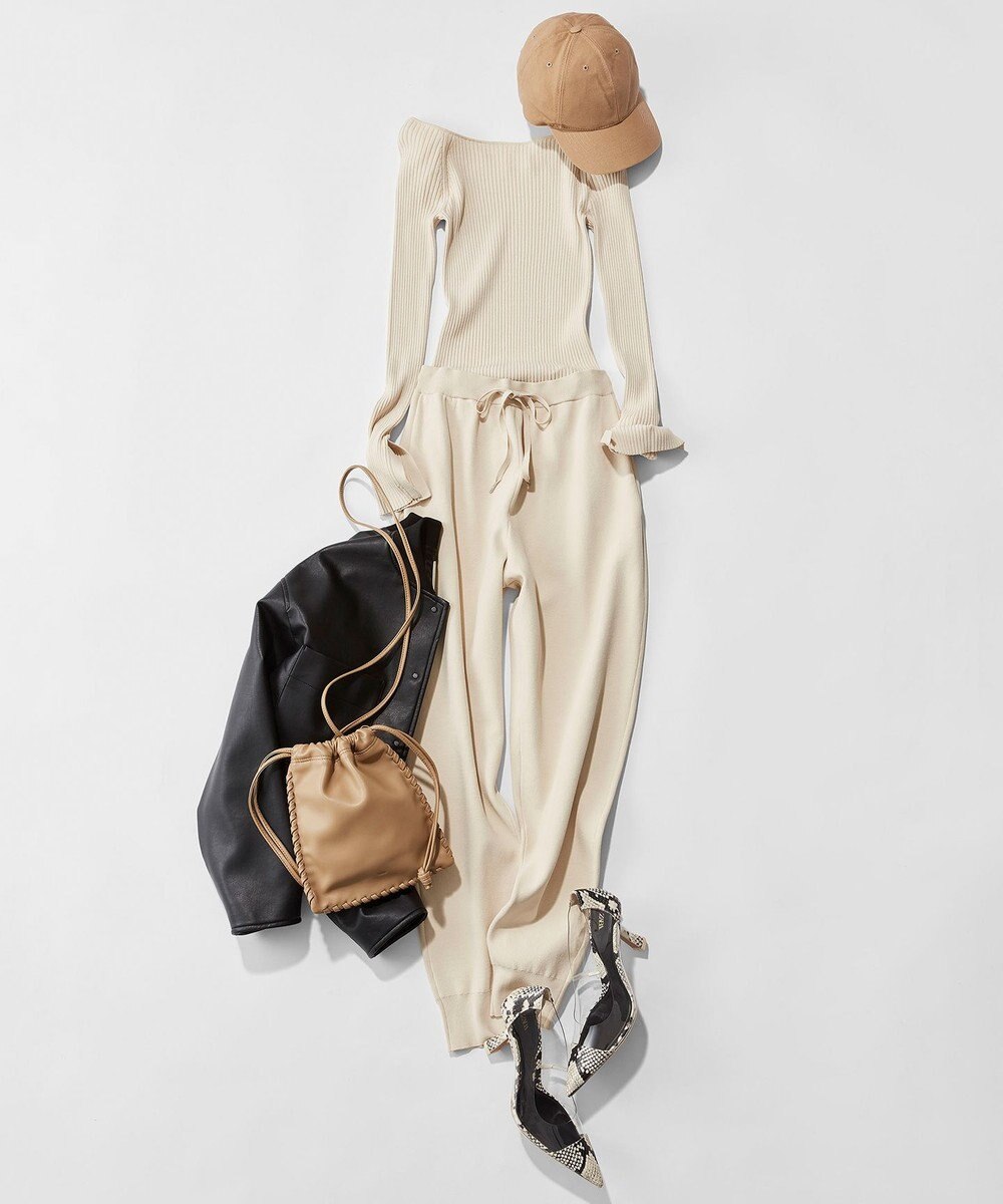 uncrave 【洗える】スムースニット オフショルプルオーバー（uncrave WHITE） 