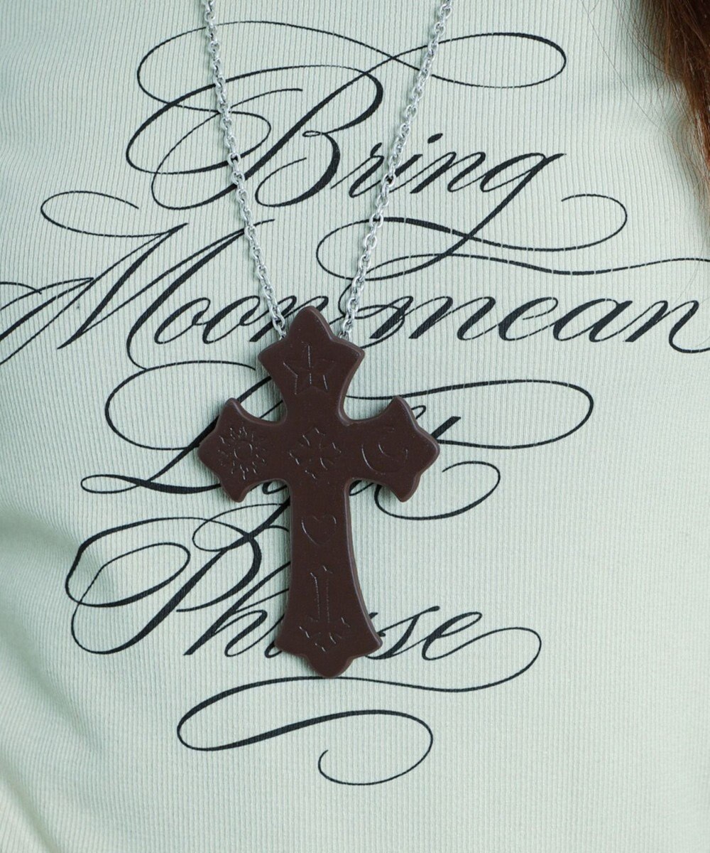 WEGO 【ユニセックス着用ITEM】MPUエンボスロゴクロスネックレス 