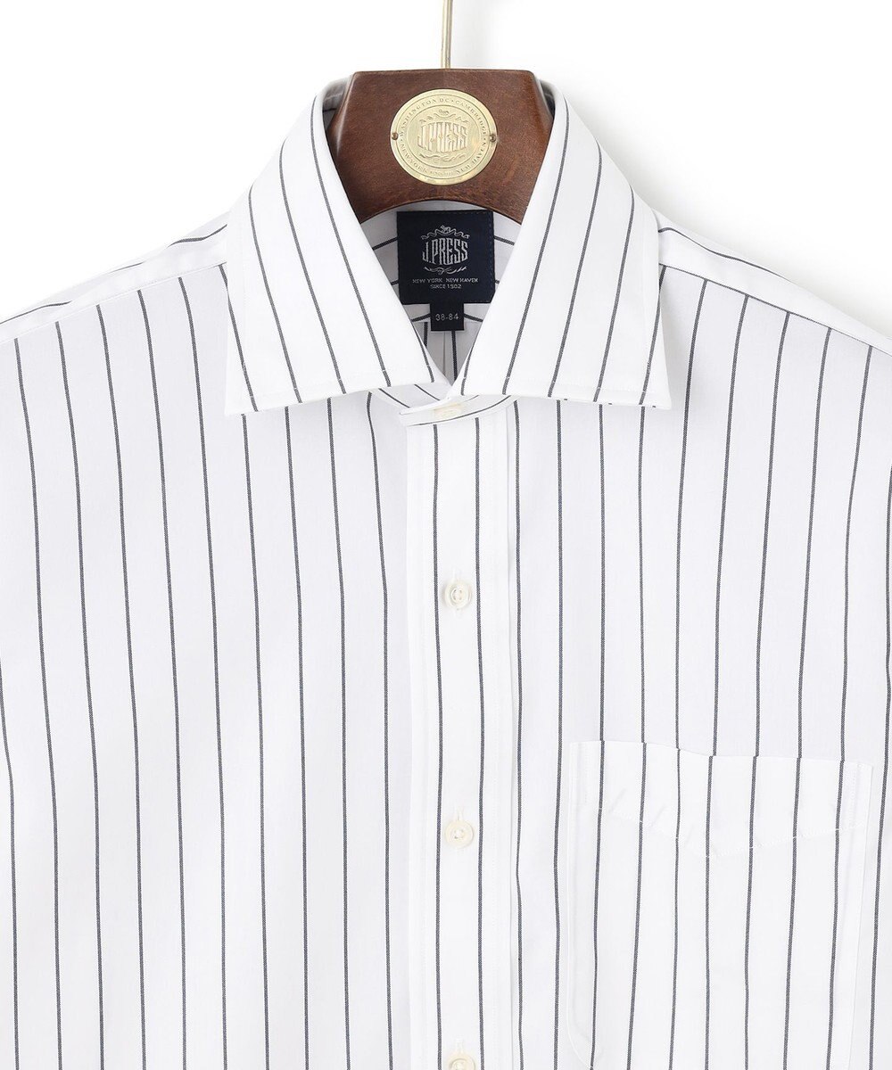 J.PRESS MEN 【WEB・一部店舗限定】【PREMIUM PLEATS / 形態安定】スーピマコットンホールドストライプ シャツ / ワイドカラー 