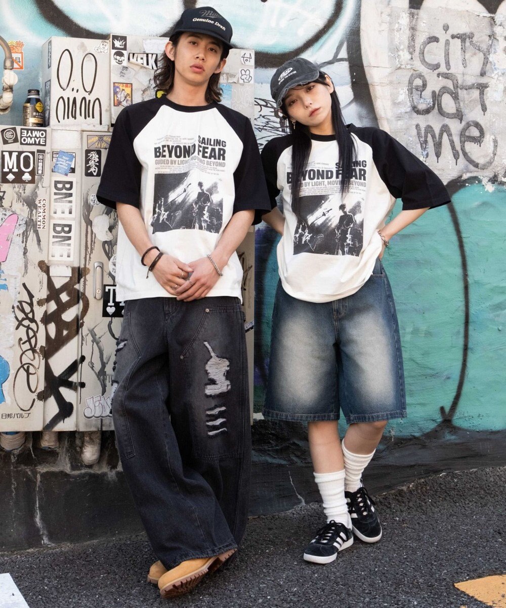 WEGO 【ユニセックス着用ITEM/MLサイズ展開】ヴィンテージライクラグラングラフィックT（SS） 