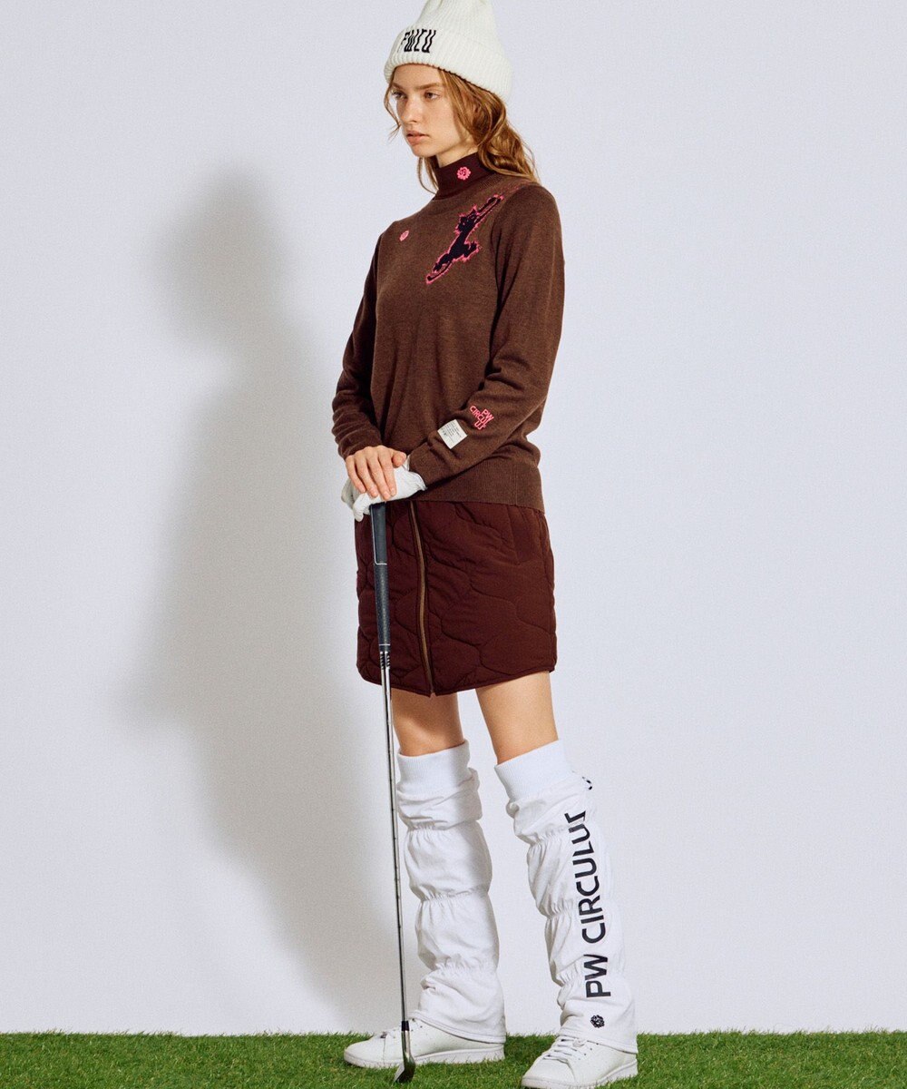 PW CIRCULUS 【WOMEN】Spark cat クルーネックニット ゴルフウェア レディース 