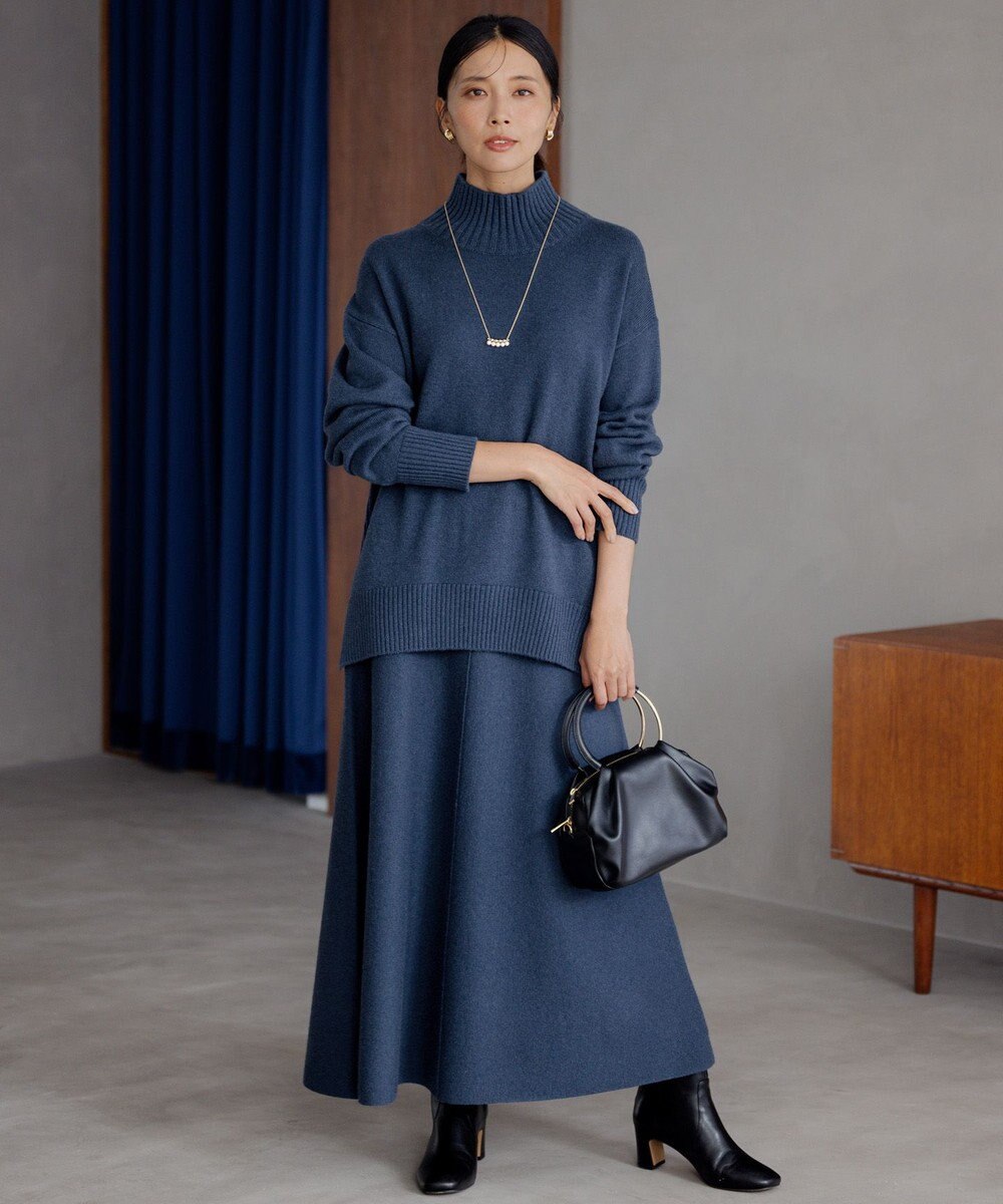 23区 【洗える】ウールカシミヤ ハイネック ニット 