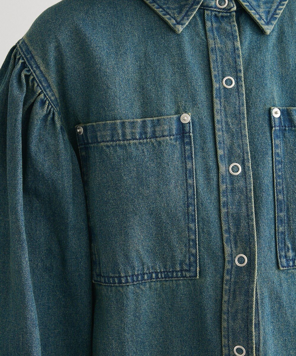 Green Parks ・ＳＵＧＡＲ　ＳＰＯＯＮ　ボリュームスリーブデニムシ 