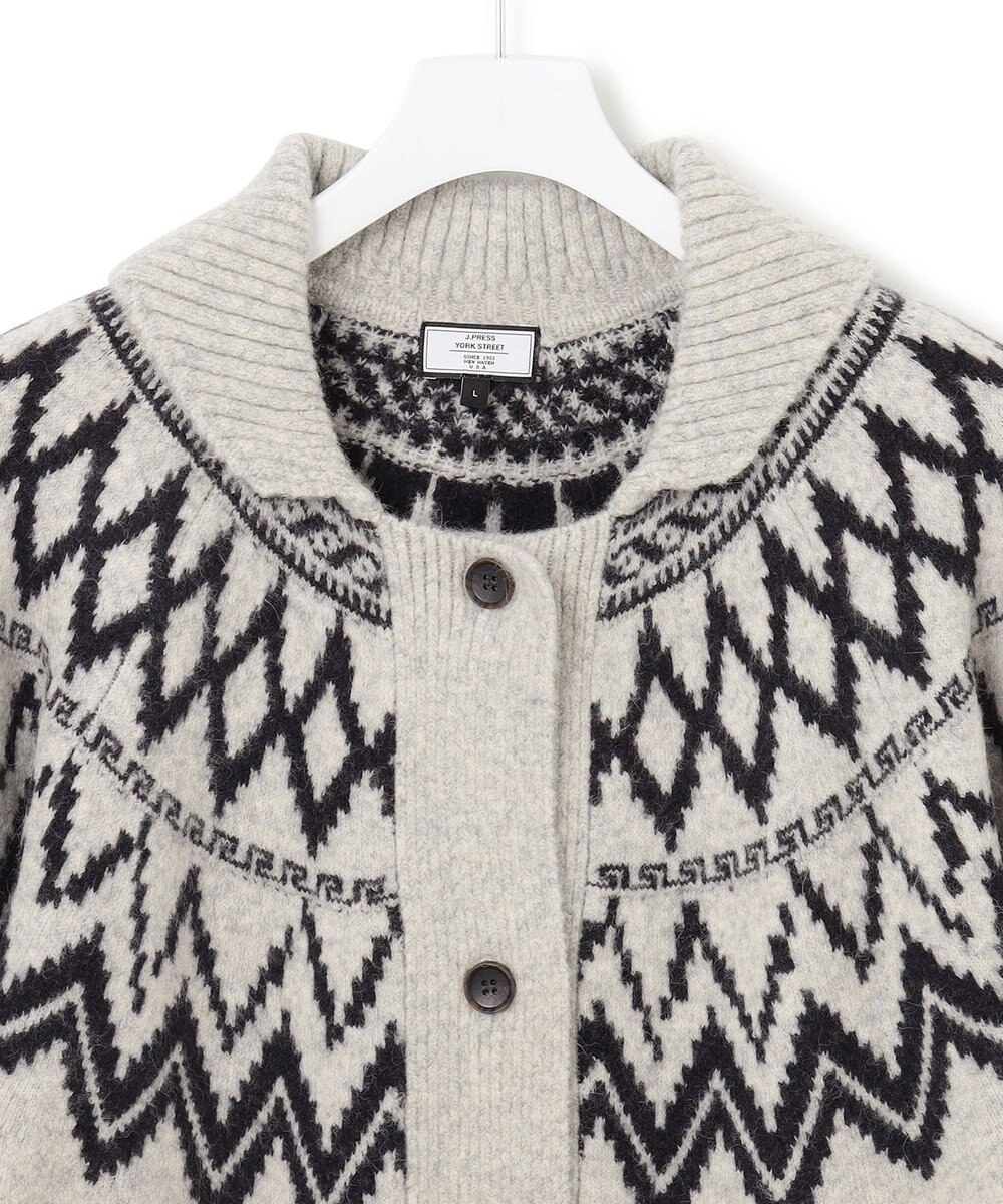 J.PRESS YORK STREET 【UNISEX】FOXMIX ノルディックカウチン ニットカーディガン 