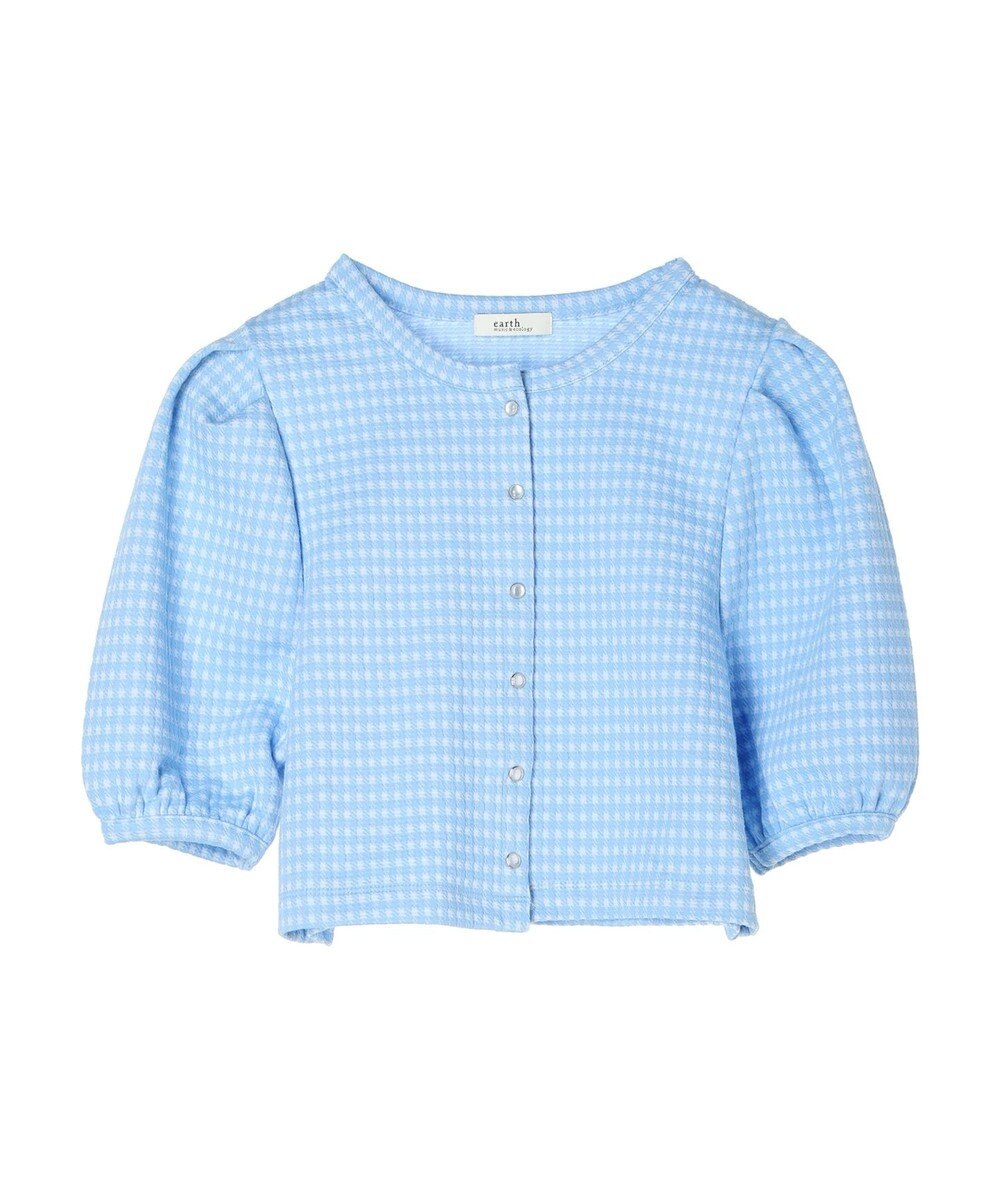 earth music&ecology カットジャガードカーディガン 