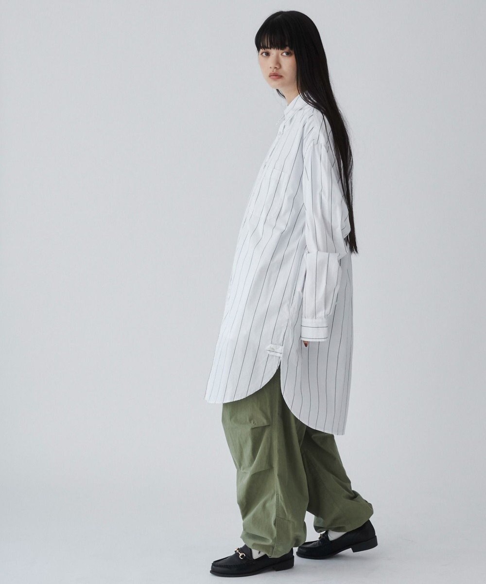 WEGO ストライプロングシャツ 