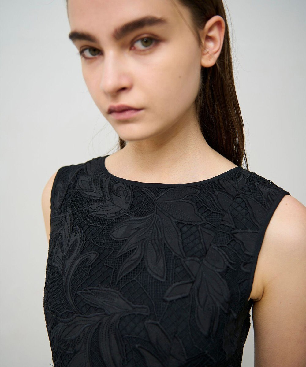 GRACE CONTINENTAL ケミカルリーフドレス 