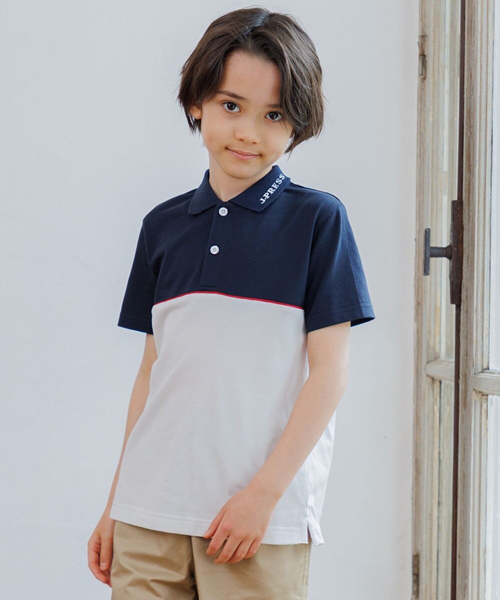 J.PRESS KIDS 【140-170cm】 ブロッキングポロシャツ 