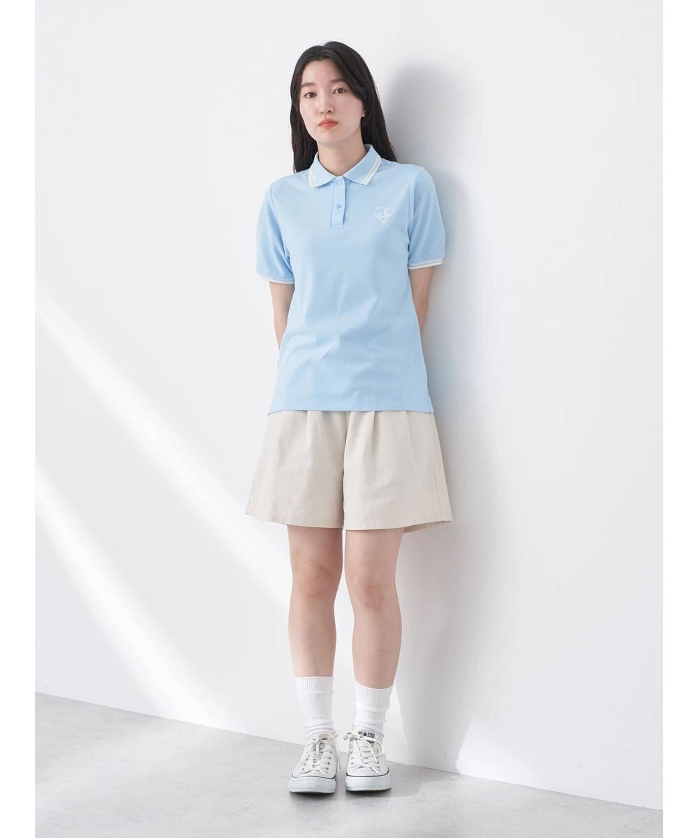 earth music&ecology ハートロゴ刺繍ポロ 