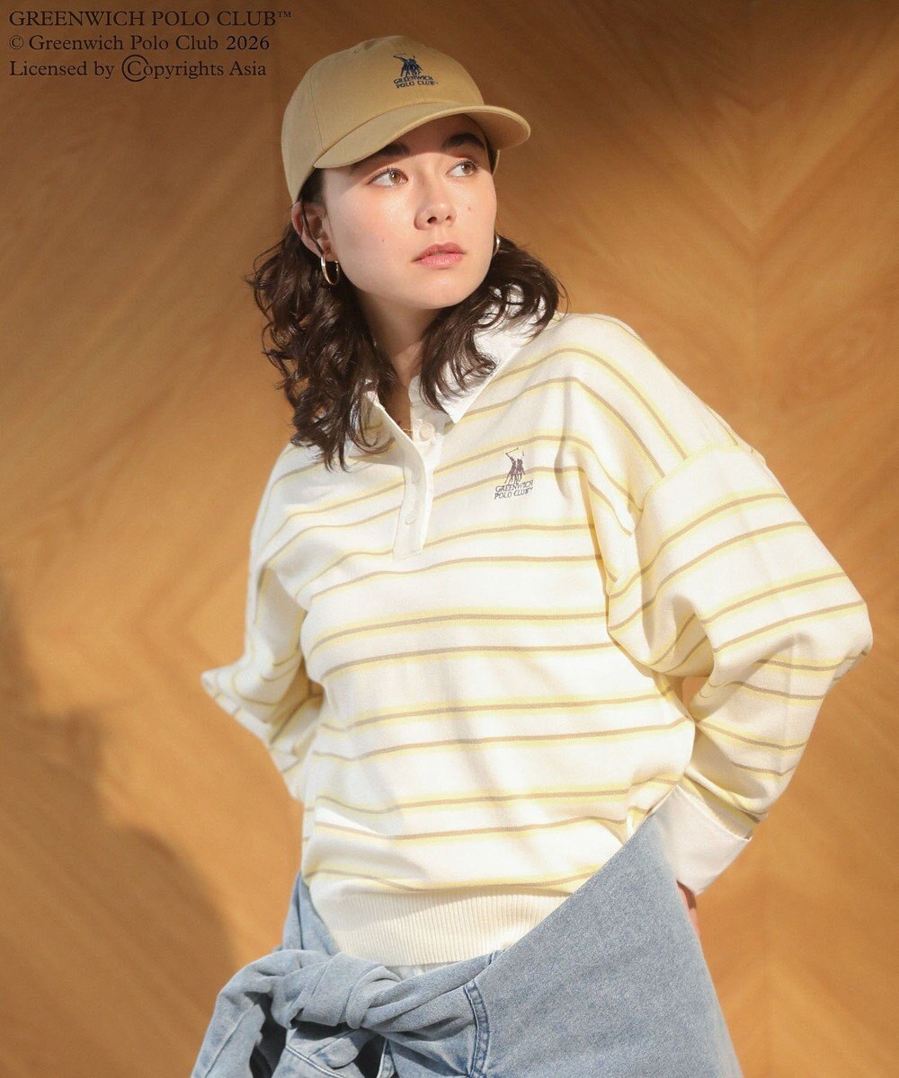 Green Parks GREENWICH POLO CLUB(TM)布帛ドッキングポロニットプルオーバー 