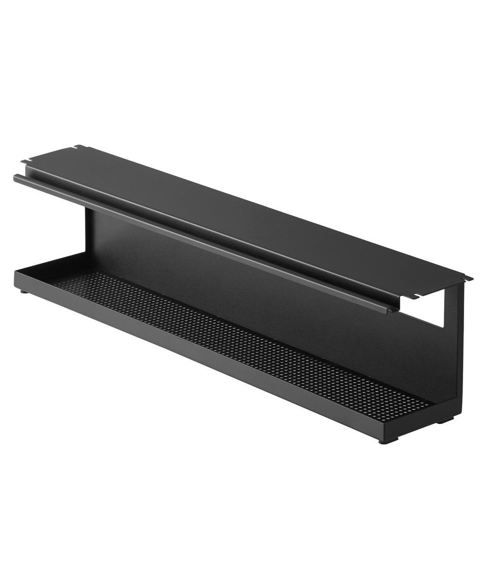 tower デスク下天板ケーブルラック タワー ロング ブラック 