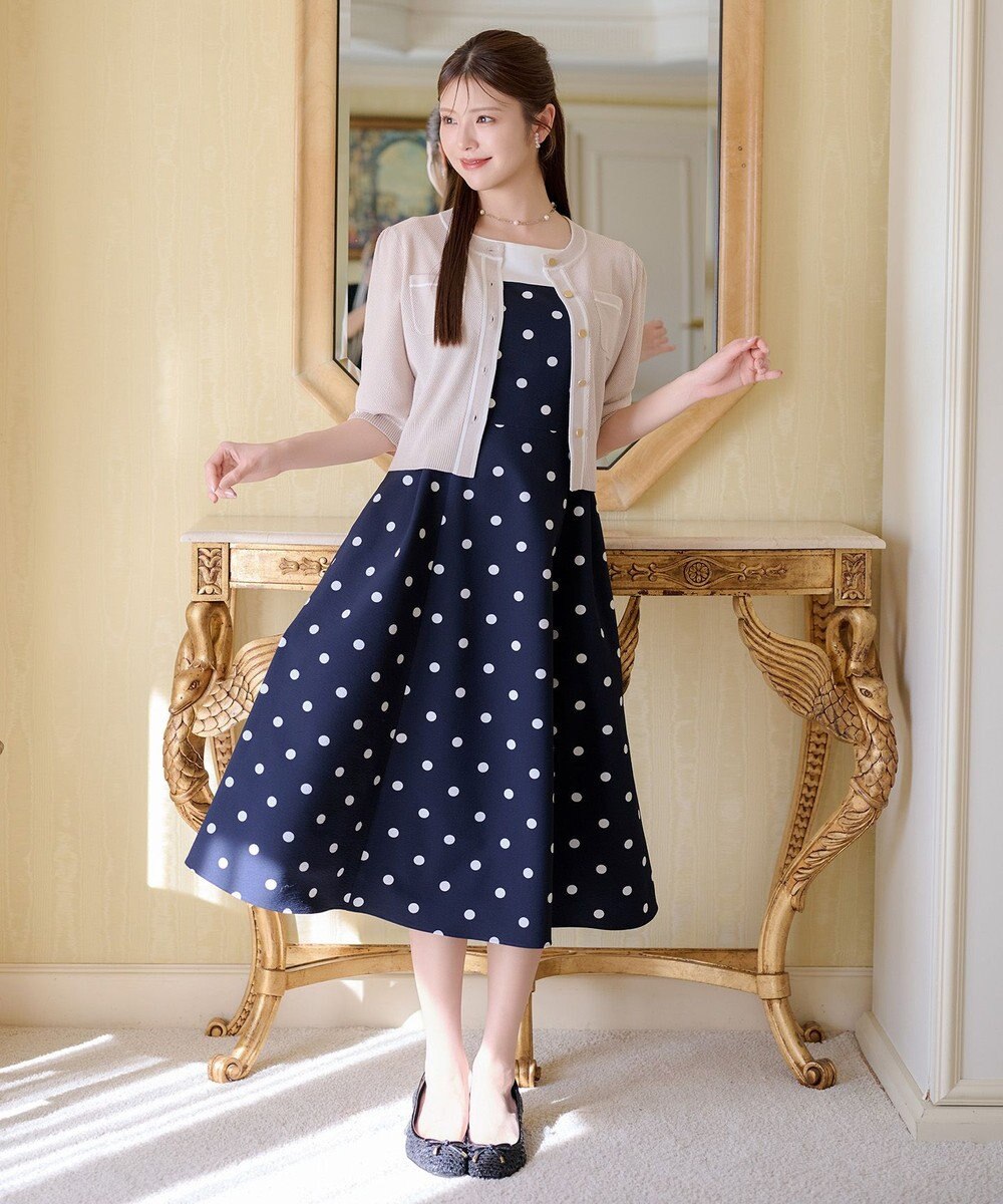 TOCCA 【鈴木ゆうかさん着用】HONEYCOMB MESH KNIT カーディガン 