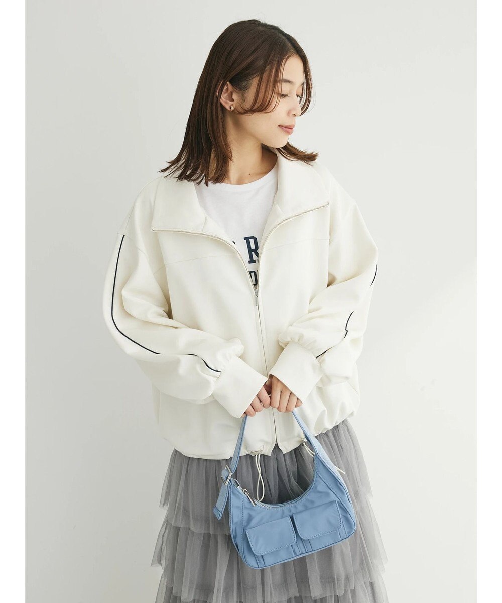 Green Parks トラックジャケット風カットカーディガン 