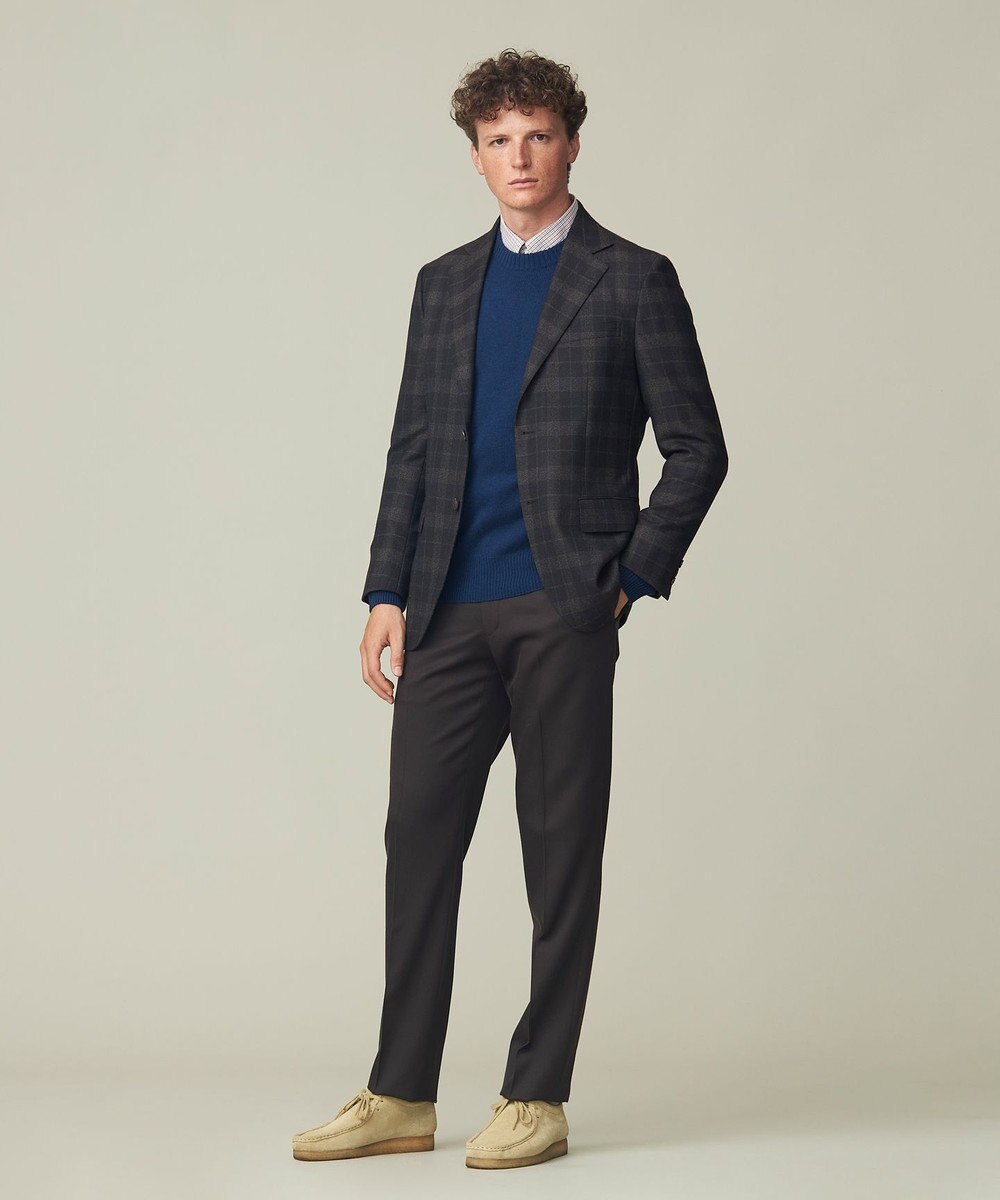 J.PRESS MEN カシミア サドルショルダー クルーネック ニット 