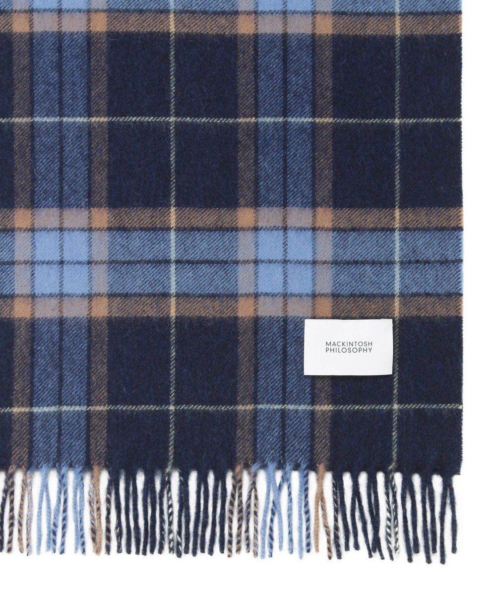 MOONBAT MACKINTOSH PHILOSOPHY(マッキントッシュ フィロソフィー）カシミヤ100％ クラシカルチェックマフラー 