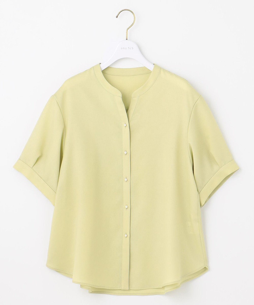 ANY SIS 【接触冷感・UVカット・速乾】スムージーポリエステル 2WAY ブラウス 