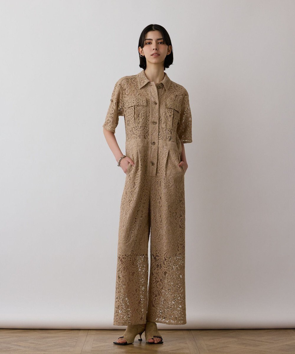 GRACE CONTINENTAL コードレースジャンプスーツ 