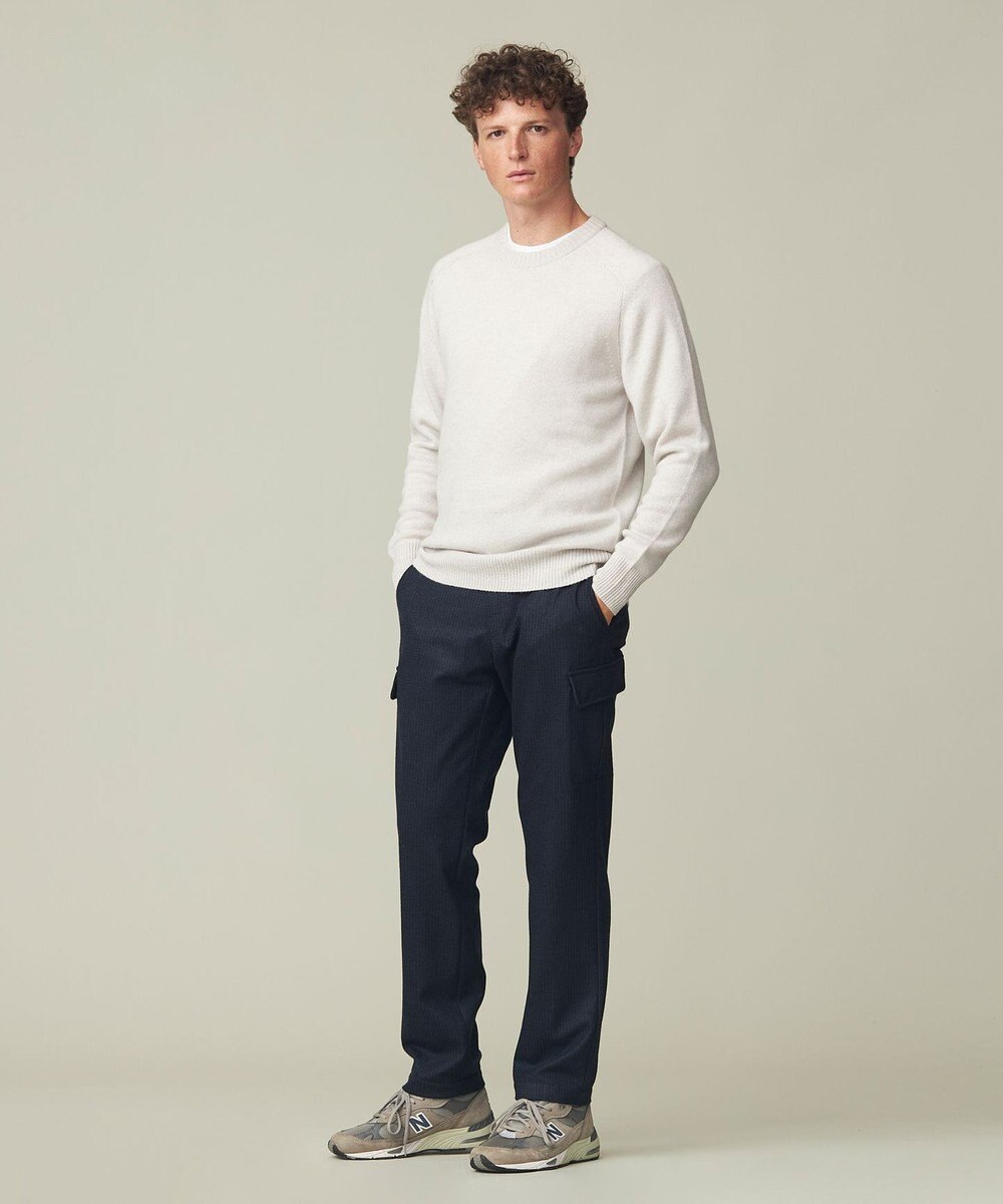 J.PRESS MEN カシミア サドルショルダー クルーネック ニット 