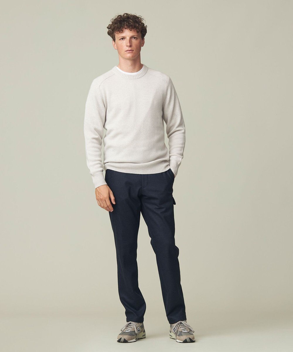 J.PRESS MEN カシミア サドルショルダー クルーネック ニット 