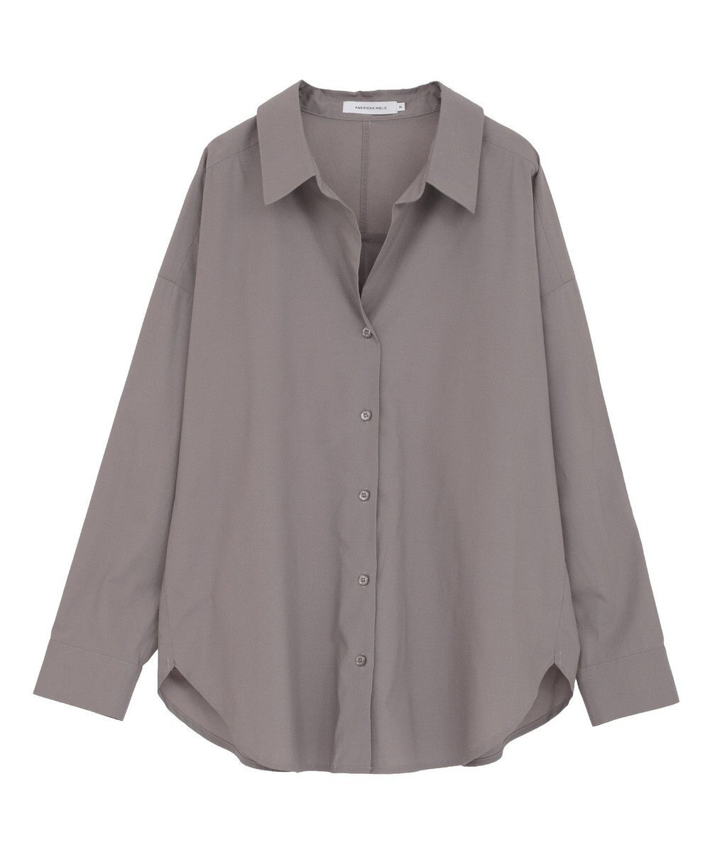 AMERICAN HOLIC 抜け衿スキッパーシャツ 