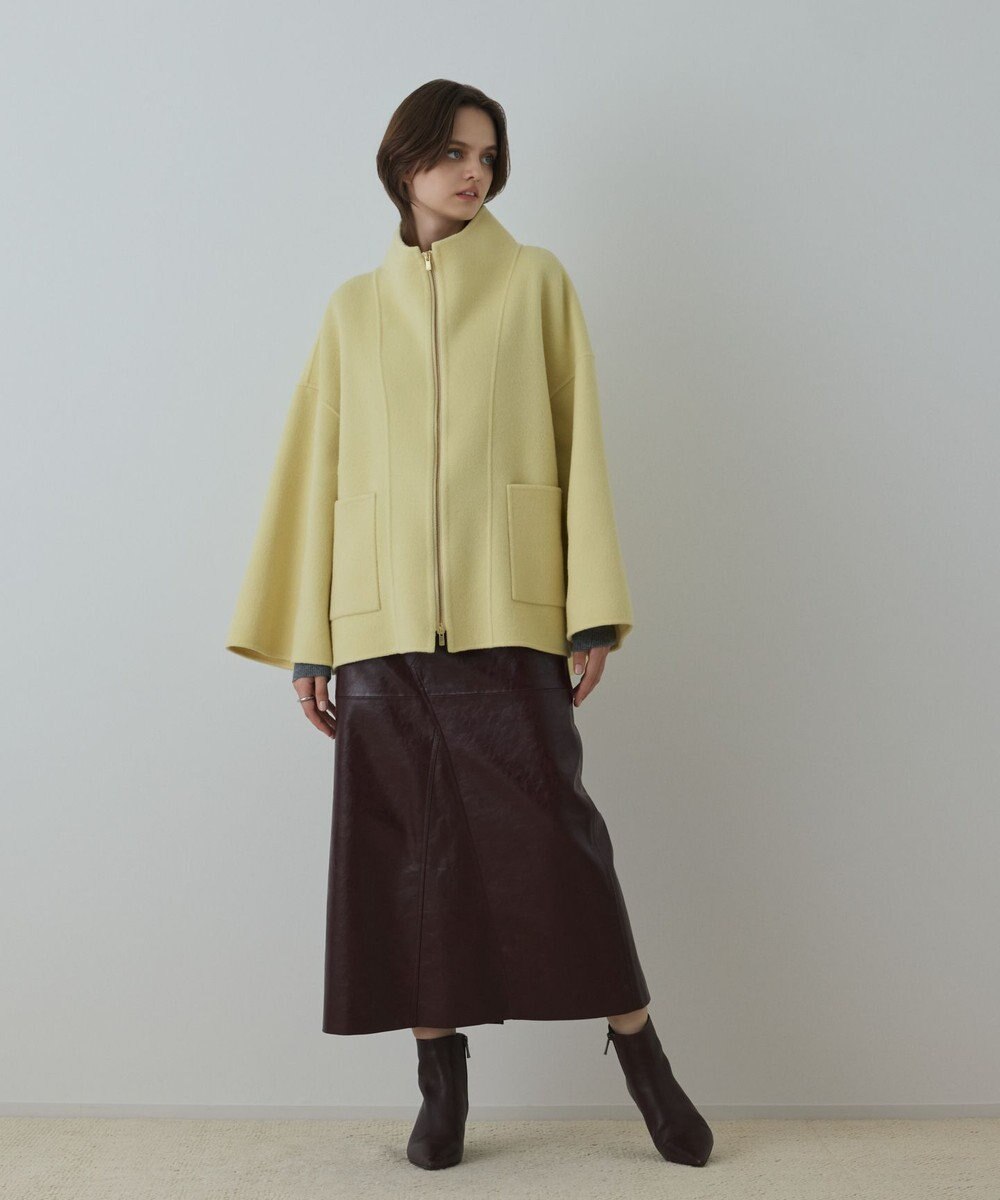 GRACE CONTINENTAL ストール付リバージップブルゾン 