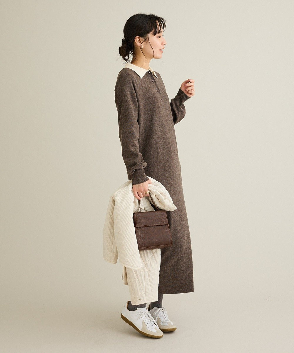 CRAFT STANDARD BOUTIQUE ポロ衿ニットワンピース 