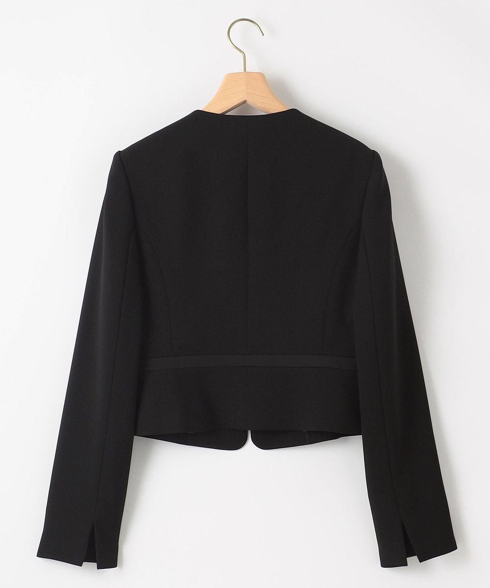 組曲 NOIR 【洗える】ウォッシャブルストレッチバックサテン ジャケット＋ワンピース 