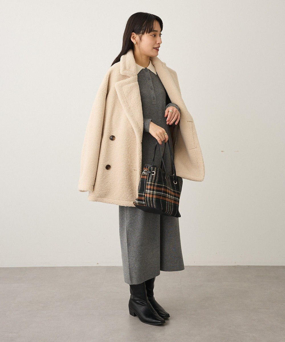 CRAFT STANDARD BOUTIQUE ポロ衿ニットワンピース 