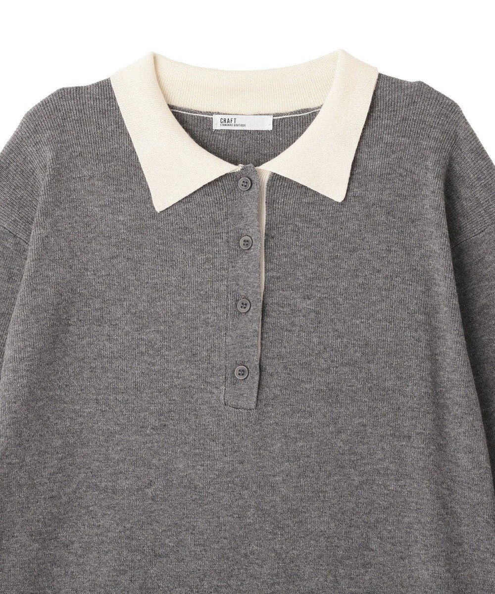 CRAFT STANDARD BOUTIQUE ポロ衿ニットワンピース 