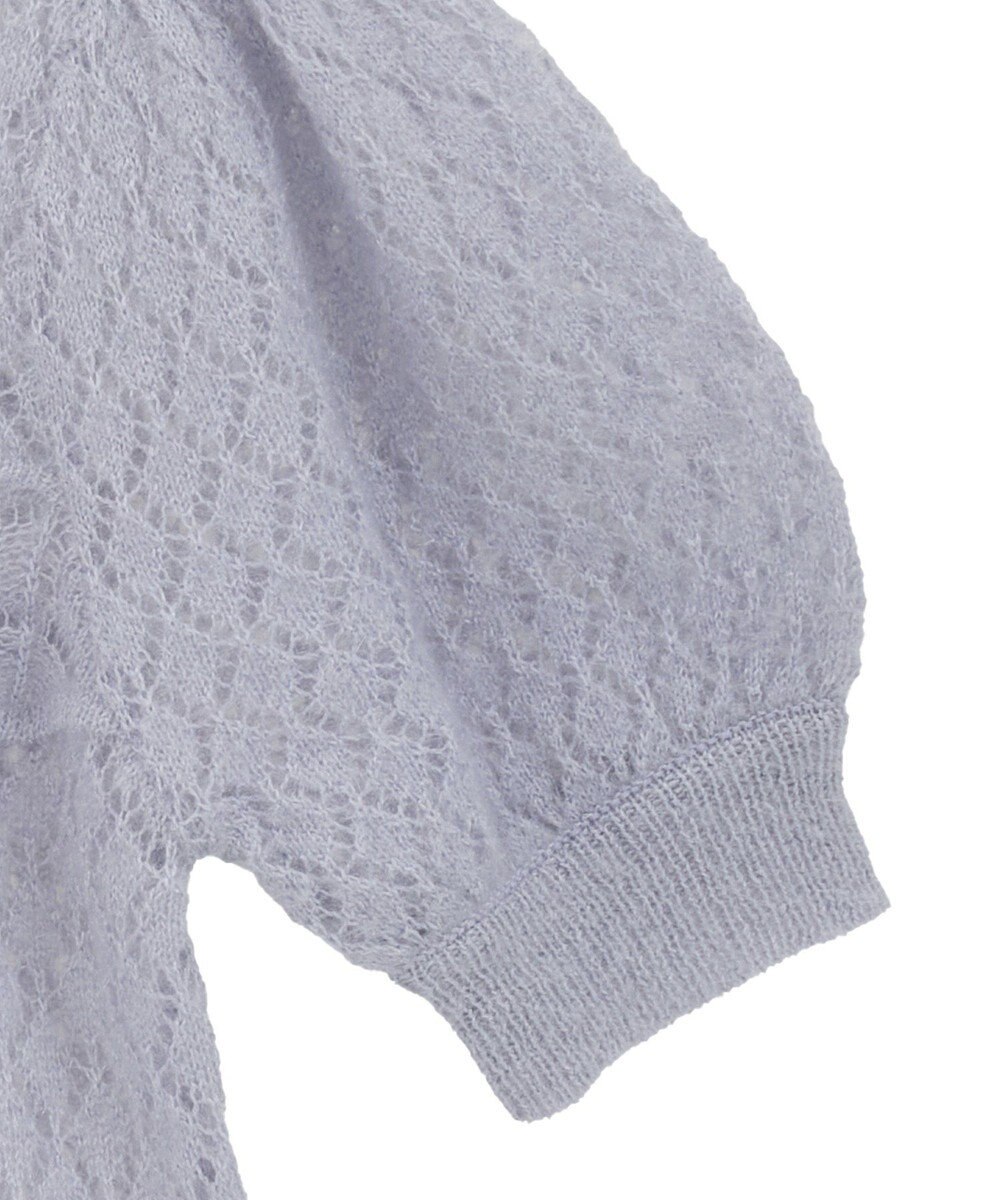 earth music&ecology キャットヤーン透かし編みニットプルオーバー 