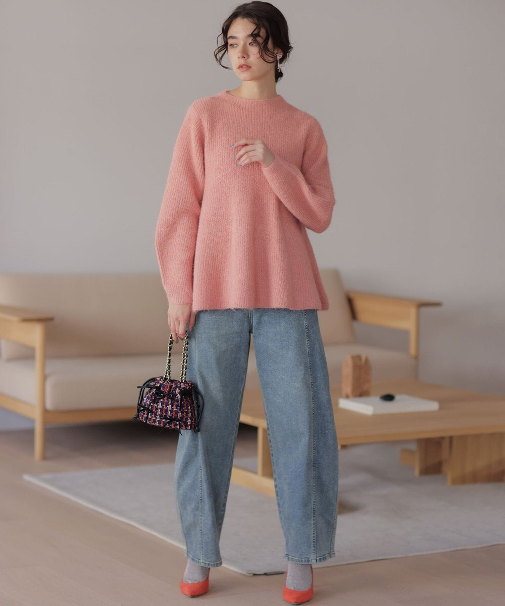 組曲 L へアリーヤーン フレア ニット 